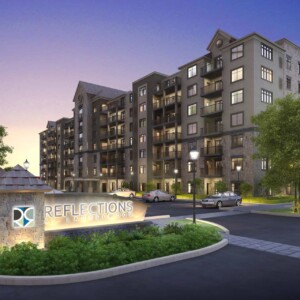 Reflections at Laurelwood Drive residential apartment building development